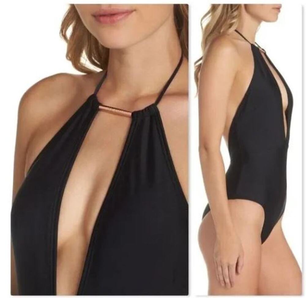 Ted Baker London Halter One Piece Swimsuit  NWT